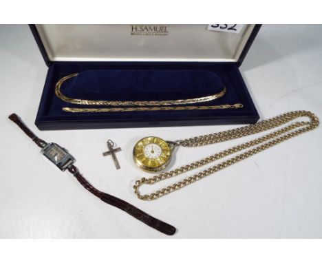 A hallmarked 9ct yellow gold plaited evening necklace with matching bracelet, in presentation box, approx weight 10.39 grams 