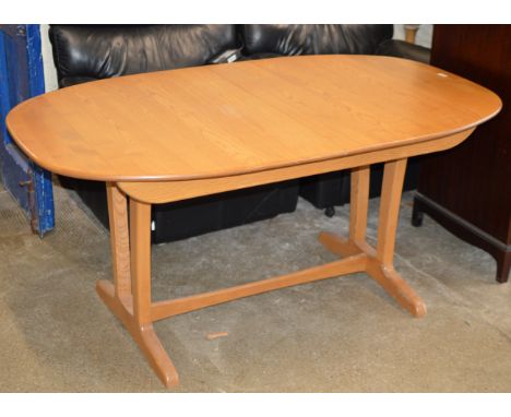 ERCOL LIGHT OAK DINING TABLE DIMENSIONS - 64" X 37¾" X 29¾" (W x D x H) 