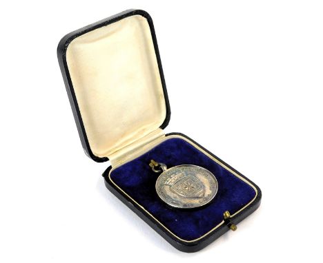 A 1930s silver football medal, for 47th (2nd London Division) Territorial Army, and inscribed London Scottish Football 1930-1