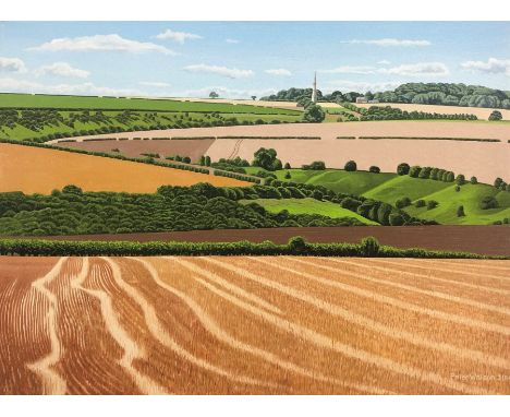Pete Watson (British Contemporary): Sledmere Monument, limited edition lithograph on canvas, signed and dated 5-8-15 verso 56