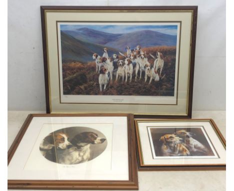 Terrence Macklin (20th/21st Century): 'Hillside Hounds', limited edition coloured lithograph signed and numbered 156/850 in p