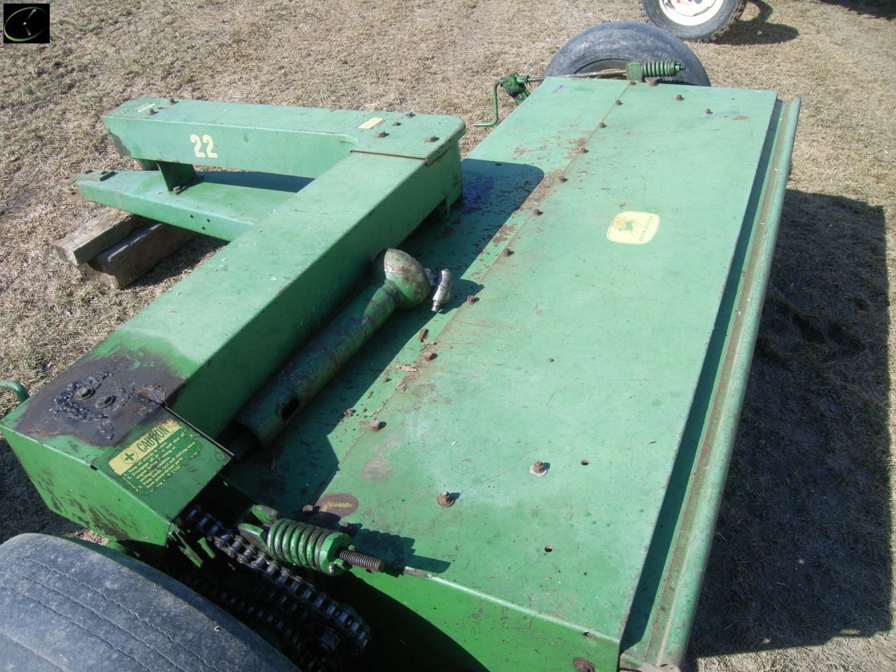 JD 22 pull behind crimper, steel rollers, SN C07358E