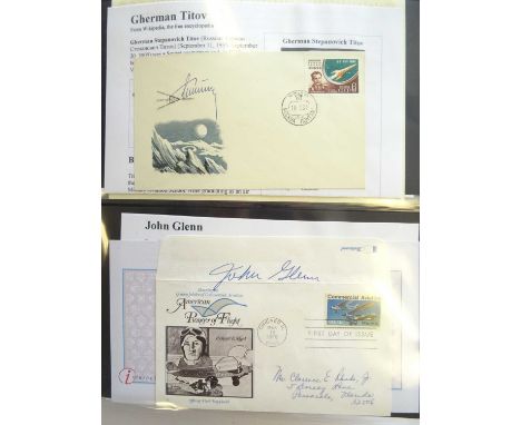 Commemorative and Autographed Covers Aviation, Space, Maritime, etc. Collection of over 240 covers neatly organised and displ