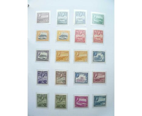 British Commonwealth Collection of QEII first issue mint sets from Antigua to Virgin Islands, in clear mounts on pages, incl.