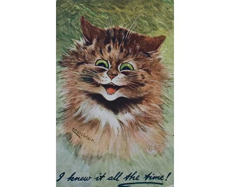Ten Postcards of Cats by Louis Wain. Predominantly published by Tucks, but a mixture of other publishers too. No serious faul
