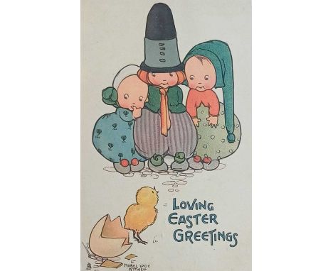Mabel Lucie Attwell, the two first albums of the collection, approximately 140 cards, including the early Valentine's series 