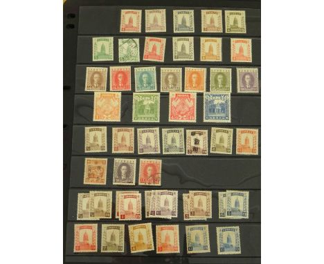 China: Manchuria: Manchukuo Comprehensive collection on stockpages mostly MNH with a parallel collection in a vintage printed