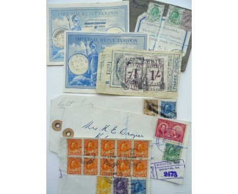 Great Britain etc. Postal History Interesting small box with well over 100 items from 18th century to c.1940s, some family co