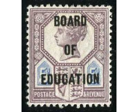 Great Britain 1902 5d Board of Education official (SG.O81) mint, quite lightly hinged, with 2012 BPA certificate stating 'som
