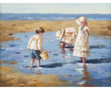 20th Century/Beach Scene/oil on canvas board, 29cm x 39cm CONDITION REPORT: ARR Artist's Resale Right may apply to the sale o