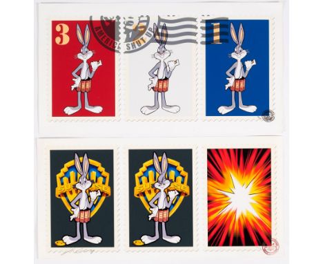 CNPD (Jimmy Cauty, British, born 1956)/America Shut Up, Bugs Bunny stamp/limited edition 30/321/print, 33cm x 61cm /Bugs Bunn