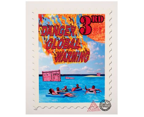 CNPD (Jimmy Cauty, British, born 1956)/lDanger Global Warming 3rd class/from the stamps of mass destruction series/limited ed