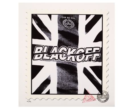 CNPD (Jimmy Cauty, British, born 1956)/Blackoff Union Jack/from the stamps of mass destruction series/limited edition print, 
