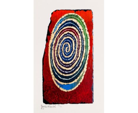 Jamie Reid (British, born 1947)/Spiral/signed l.l., limited edition 13/750/print, 24.5cm x 13.5cm/Owl on House/print, 27cm x 