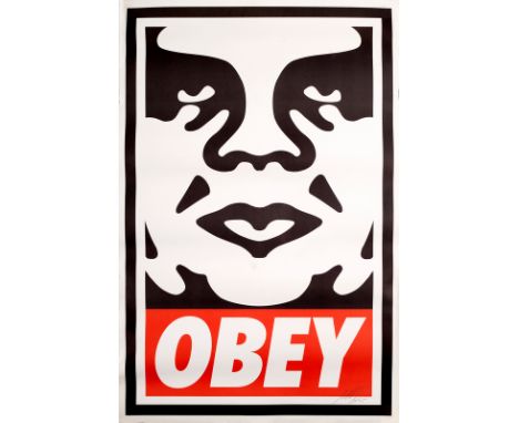 Obey (Shepard Fairey, American, born 1970)/Obey, Face poster/signed/print, 90cm x 60cm CONDITION REPORT: Image in good condit