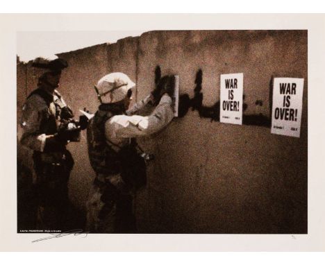 CNPD (Jimmy Cauty, British, born 1956)/War is Over/signed by Cauty, limited edition print 26/95, 38cm x 54cm and two posters 