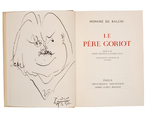 Pablo Picasso (1881-1973)/Illustrated title page lithograph for Le Pere Goriot by Honore de Balzac/signed and dated 25.11.52 