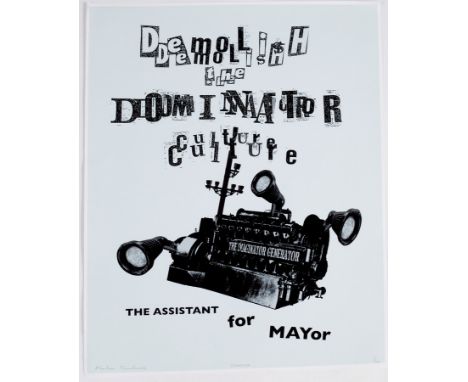 Abraham Thunderwolf/Demolish/signed in pencil lower left, limited edition print, 7/200, 60cm x 45cm