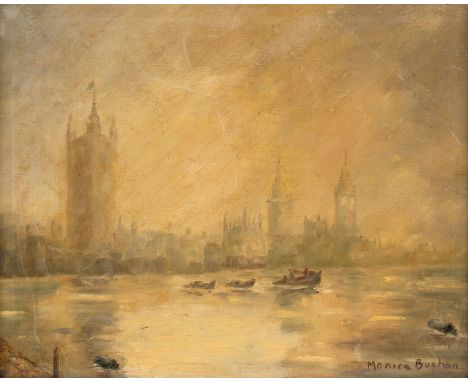 Monica Buchan (Contemporary)/Palace of Westminster/signed/oil on canvas, 40cm x 50cm CONDITION REPORT: ARR Artist's Resale Ri