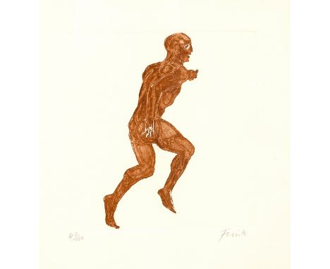 Elisabeth Frink RA (1930-1993)/Man (1986)/signed in pencil and numbered 42/100/etching, aquatint on wove paper, 30cm x 27.5cm