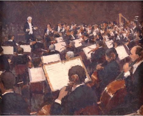 Ronald Morgan (born 1936)/The Cleveland Orchestra/oil on board, 23.5cm x 30cm CONDITION REPORT: ARR Artist's Resale Right may