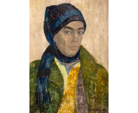 Rudolf Sauter (1895-1977)/Portrait of David Gazzard as a boy/signed lower right/ oil on board, 40cm x 28cm/together with a pe