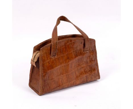 A crocodile skin handbag