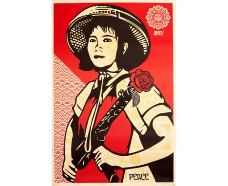 Obey (Shepard Fairey, American, born 1970)/Chinese Soldier/limited edition print 226/750, 90cm x 60cm CONDITION REPORT: Paper