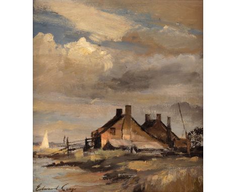 After Edward Seago/Suffolk Cottages/bears signature/oil on board, 45cm x 42cm CONDITION REPORT: ARR Artist's Resale Right may