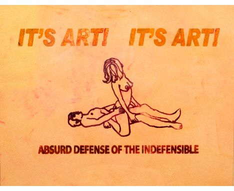 STOT21STCPLANB aka Harry Adams (Adam Wood and Steve Lowe) /It's art! It's art!/pencilled lightning bolt stickman to back and 