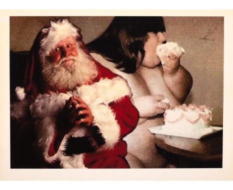 STOT21STCPLANB aka Harry Adams (Adam Wood and Steve Lowe)/Christmas card with Father Christmas/stamped verso/print on card, 1