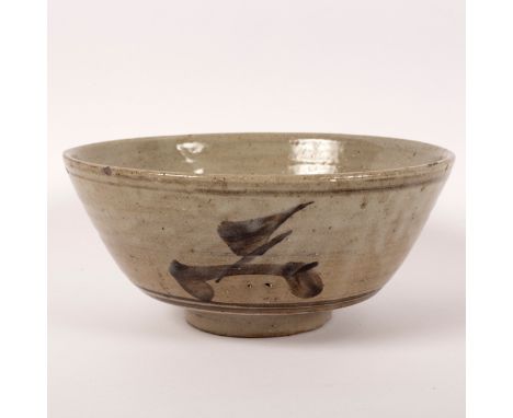 Leach Pottery, a stoneware Z bowl, 23cm diameter, 10.5cm high, impressed mark (damages)
