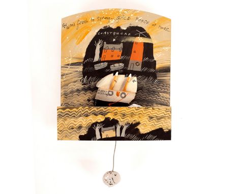 John Maltby (born 1936), Albert Herring, a wall hanging automaton, mixed media, 30.5cm x 25.5cm CONDITION REPORT: ARR Artist'