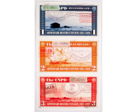 CNPD (Jimmy Cauty, British, born 1956)/Armchair Destructivists,  Armchair destructivism 1921-1929 stamp/limited edition print