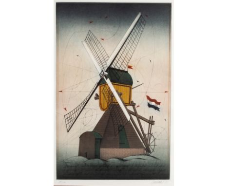 Alois Janak (born 1924)/Windmill/signed and dated 88 in pencil lower right, limited edition 139/200/print, 69cm x 44cm CONDIT