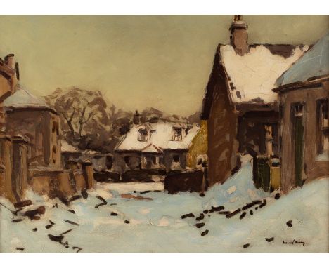 Harold Storey (1888-1965)/Snow in the Village, Newton Mearns/signed/oil on canvas, 55.5cm x 76cm/Provenance: Christies, 6 Mar