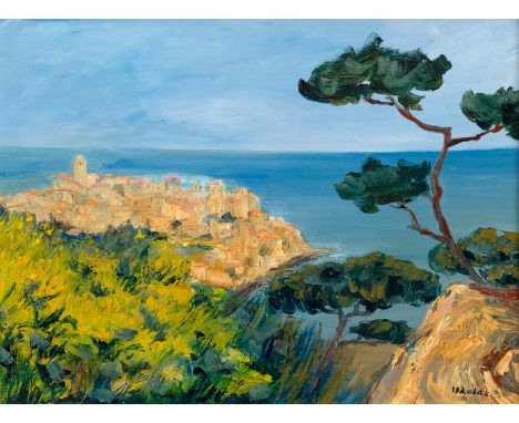 Dunja Bosek Zubac (Contemporary)/Croatian Mediteranean Town/signed/oil on canvas, 29cm x 39cm CONDITION REPORT: ARR Artist's 