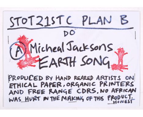 STOT21STCPLANB aka Harry Adams (Adam Wood and Steve Lowe)/Stapled A4 paper and CDR/STOT21STC PLANB do Micheal Jacksons Earth 