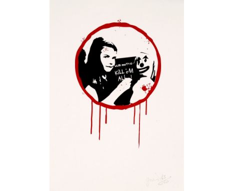 Our Motto Kill 'em all/signed gom, limited edition print, 43/50, 42.5cm x 29.5cm