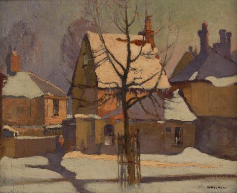 Ernest Herbert Whydale (1886-1952)/Winter Townscape/signed/oil on canvas, 40cm x 50cm CONDITION REPORT: Please note the artis
