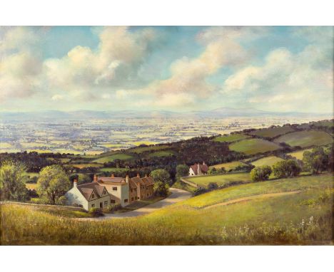 Jesse Heyden (1916-1990)/The Malverns from Cleeve Hill/signed/oil on canvas, 50cm x 76cm CONDITION REPORT: ARR Artist's Resal