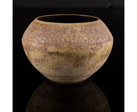 Chris Carter (born 1945), a stoneware vessel with oxidised interior, impressed mark to base, 13cm diameter, 9cm high CONDITIO