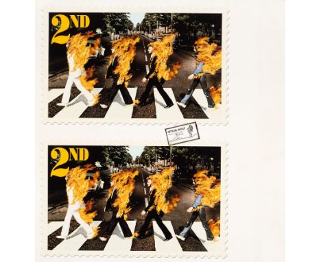 CNPD (Jimmy Cauty, British, born 1956)/Stamps of Mass Destruction, Abbey Road 2nd class Beatles Immolation/Official Aquarium 