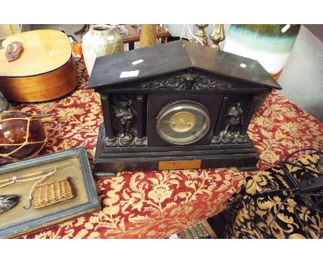 A Victorian slate mantel clock for restoration