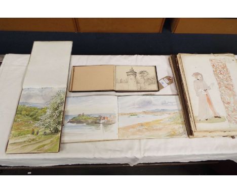 SIR REGINALD BLOMFIELD (1856 - 1942) and AUSTIN BLOMFIELD (1895 - 1967) five sketchbooks containing pencil and graphite archi