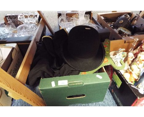 A ceremonial robe, sash and bowler hat