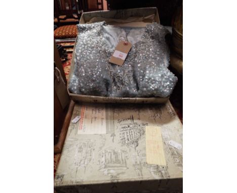 A ladies beaded vintage blouse in original Harrods box