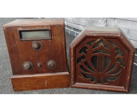 1930's McMichael Battery Three Receiver & Celeston speaker case 