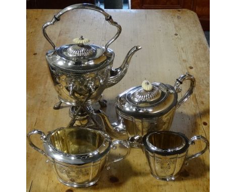 Plated 4 piece tea service 
