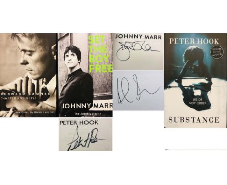 THE SMITHS/NEW ORDER &amp; LIMITED EDITION PHOTOGRAPHS. Signed items to include: copies of autobiographies by Johnny Marr, Be